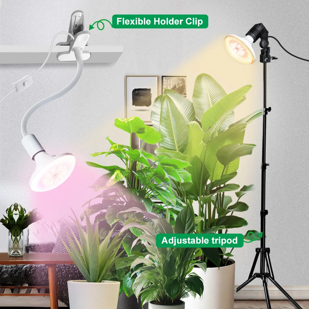 GRAXGROW 24W E27 Growth Bulb Six Spectral Beads Formation Aluminum Lamp Body Is Suitable For Growth Of Various Plants thumbnail 2