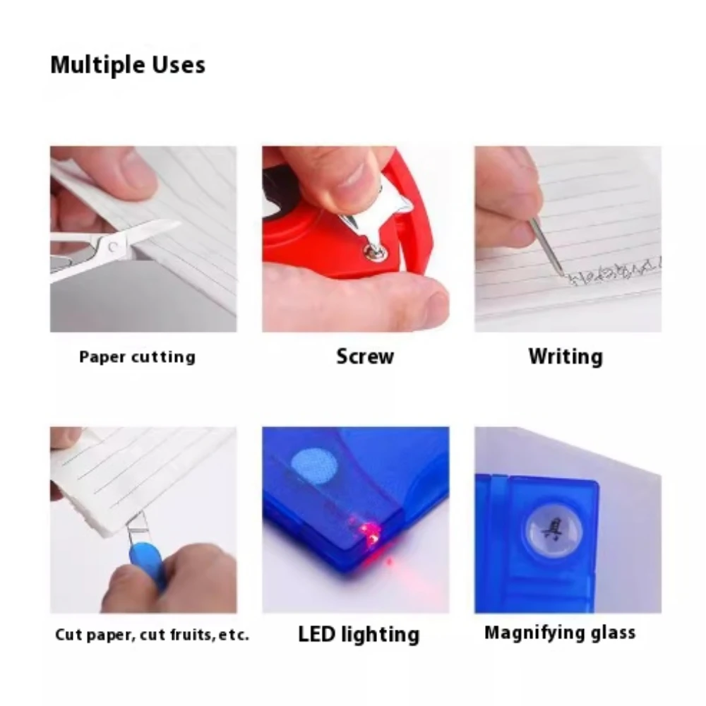 12 in 1 Multifunctional Swiss Card Portable Outdoor Combination Tool Card Mini Emergency Equipment Gift EDC Tool Gear thumbnail 3