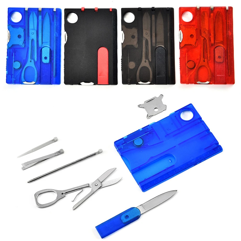 12 in 1 Multifunctional Swiss Card Portable Outdoor Combination Tool Card Mini Emergency Equipment Gift EDC Tool Gear thumbnail 6