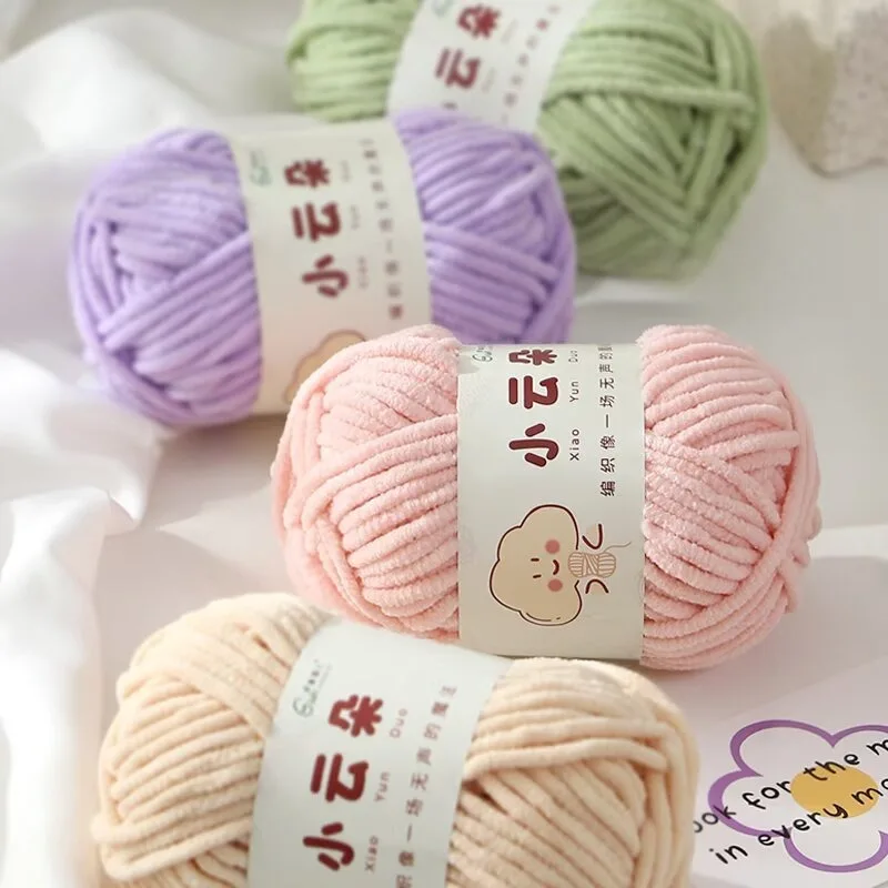 50g/Roll Chenille Yarn for Crochet Solid Color Soft Warm Chenille Yarn for Amigurumi Craft Knitting Baby Blankets Plush Toys thumbnail 5