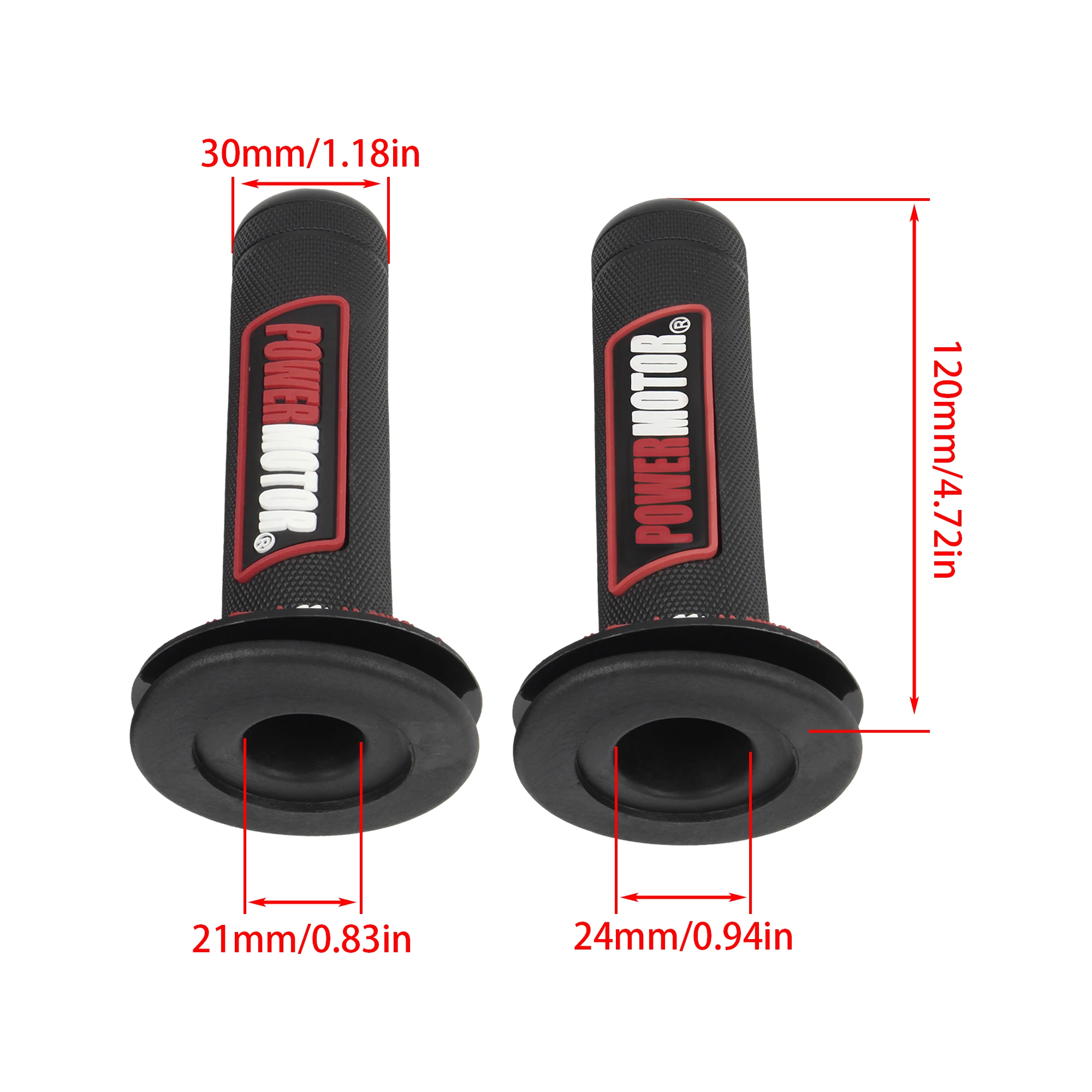 Universal Motorcycle Grips 7/8 In 22mm 24mm Handlebar Protection Accessories Dirt Bike Off-Road Rubber Gel Hand Grip Powermotor thumbnail 2