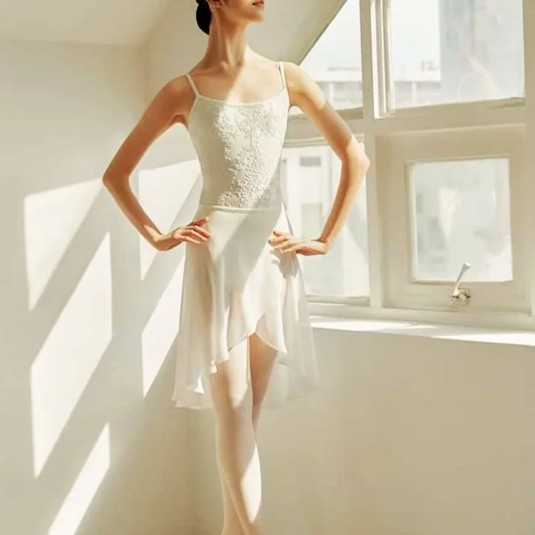 Women Dance Ballet Leotards Camisole Gymnastic Leotard Lining Adult Bodysuit Back Ballet Bodysuit Teen Skate Swimsuit thumbnail 5
