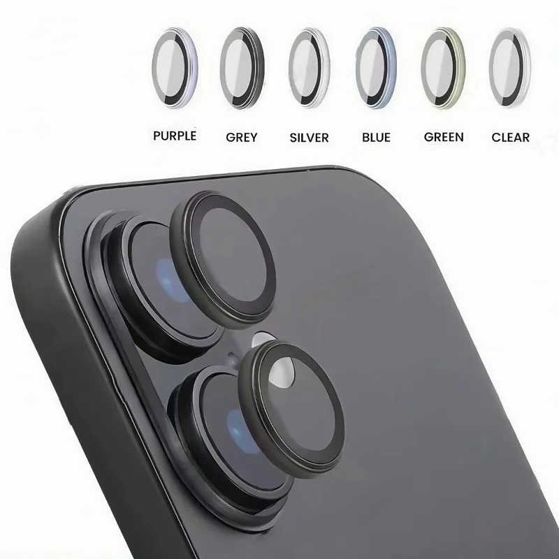 3D Metal Lens Protector Glass For iPhone 17 Pro 17Pro Max 17 Air Alloy Back Camera Ring Cover For iPhone16Pro 16ProMax Lens Case thumbnail 2