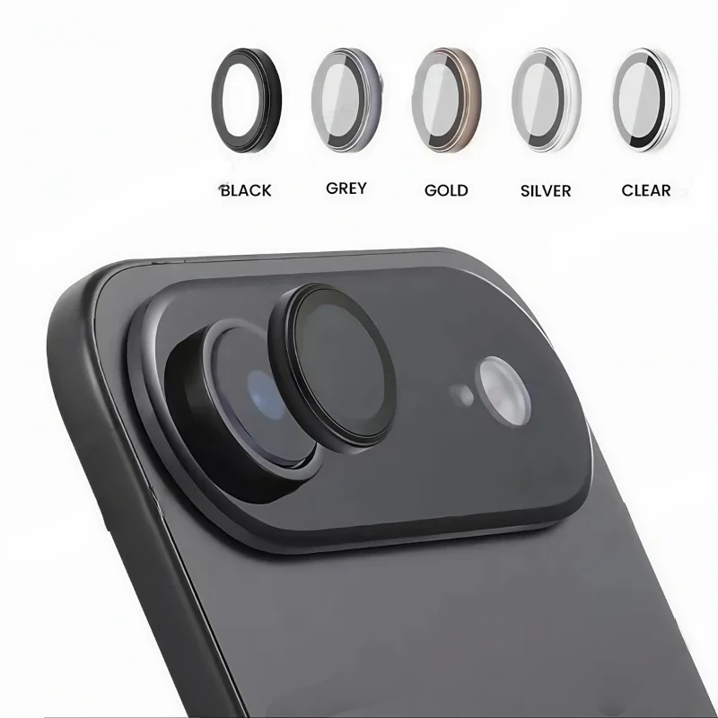 3D Metal Lens Protector Glass For iPhone 17 Pro 17Pro Max 17 Air Alloy Back Camera Ring Cover For iPhone16Pro 16ProMax Lens Case thumbnail 3