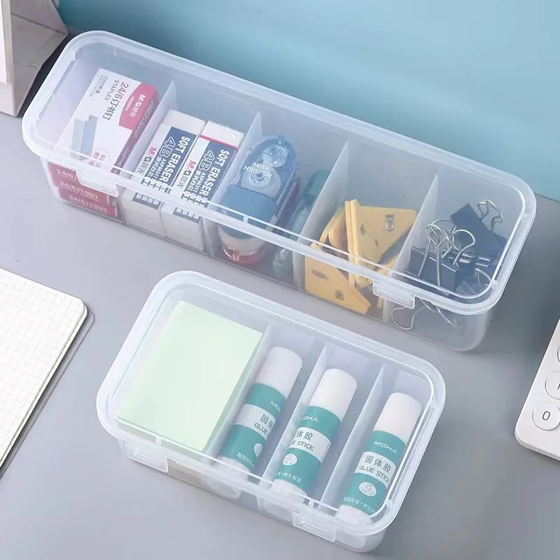 Transparent Data Cable Organizer Case Classification Dustproof Card Organizer with Lid Clutter Collection Box for Office Home thumbnail 5