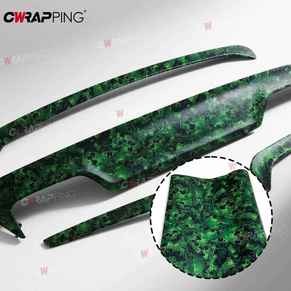 PVC Green Graffiti Adhesive Skull Sticker Decal Camouflage Sticker Bomb Vinyl Film Foil Car Motorcycle Roof Hood Films Wrap thumbnail 6