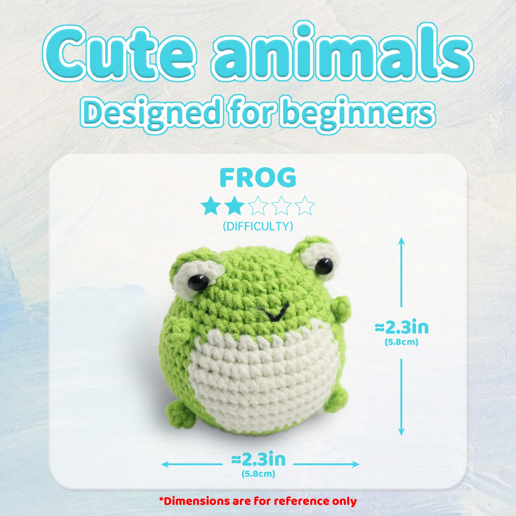 YAMAXIN Frog Theme Crochet Kit for Beginners - DIY Craft Tool Set Easy Knitting Arts And Crafts Project thumbnail 2