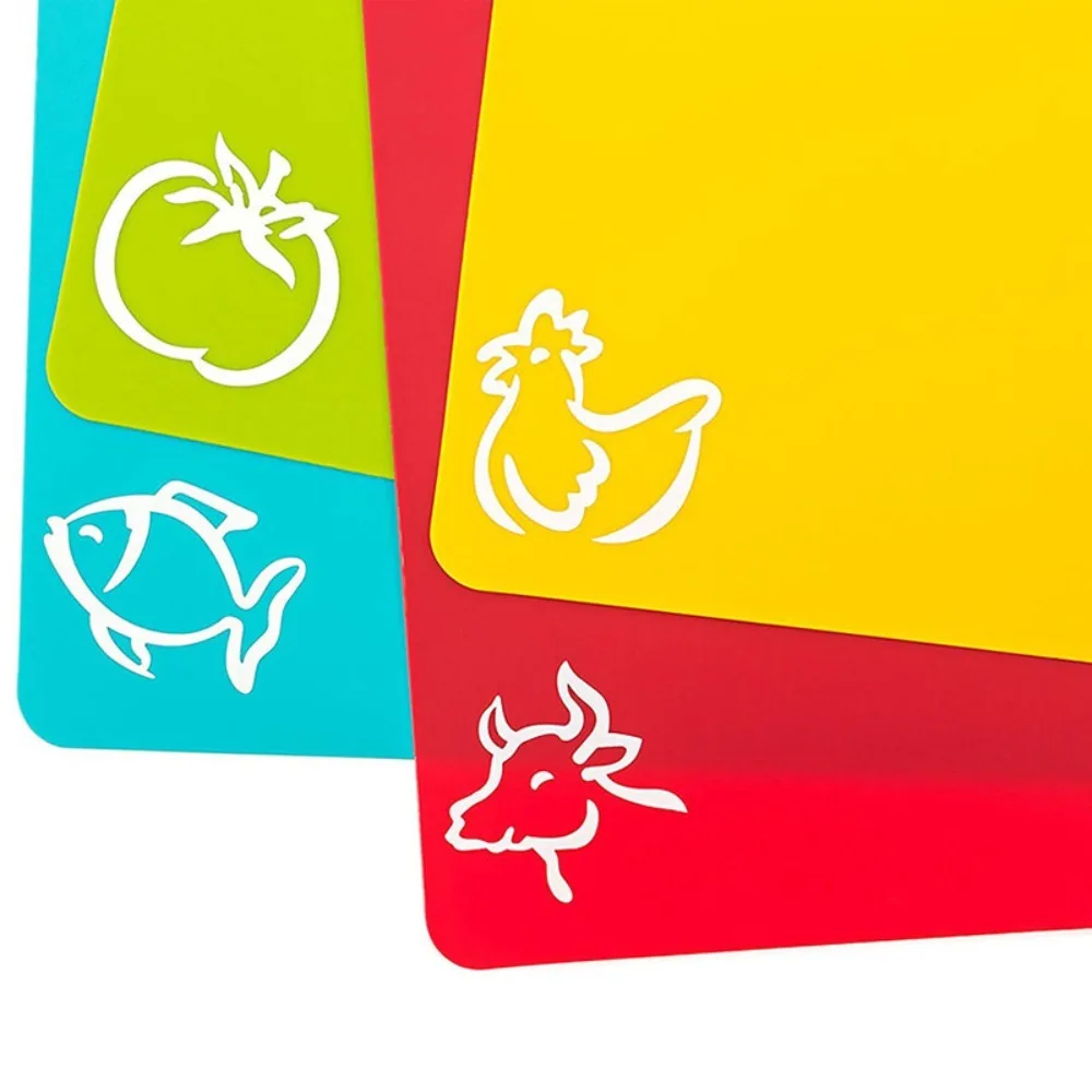 4 Pack Food-grade Flexible Plastic Sticky Cutting Board Non slip Cutting Board Easy To Clean Outdoor Portable Fruit Cutting Mat thumbnail 6