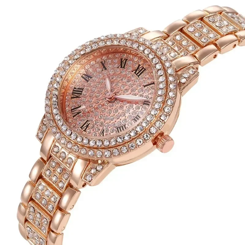 Women Fashion Shining Rhinestone Watch Brand Quartz Bracelet Watches Zircon Crystal Elegant Wristwatch Clock Friend Girls Gifts thumbnail 6