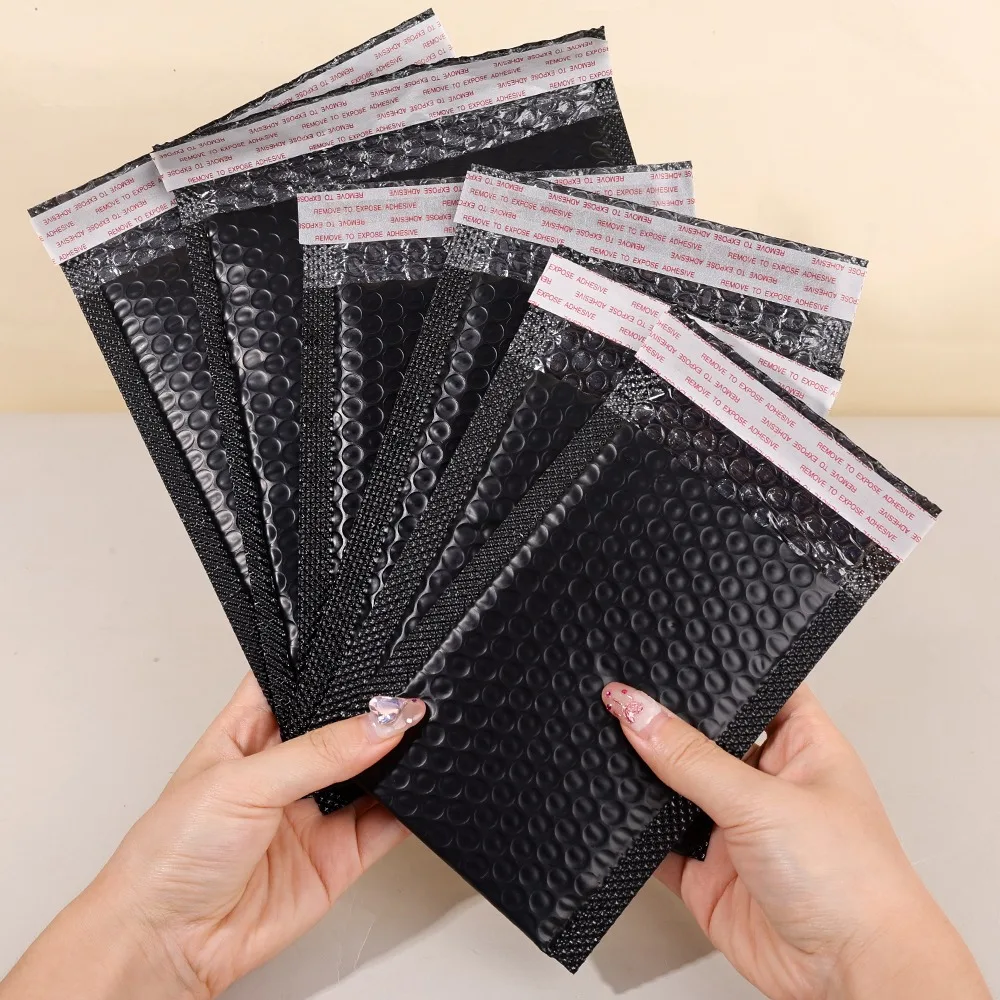 40-10Pack Pink/Black Bubble Envelopes Bags Self Seal Adhesive Padded Bubble Mailers Shockproof Envelopes Mailing Waterproof Bags thumbnail 5