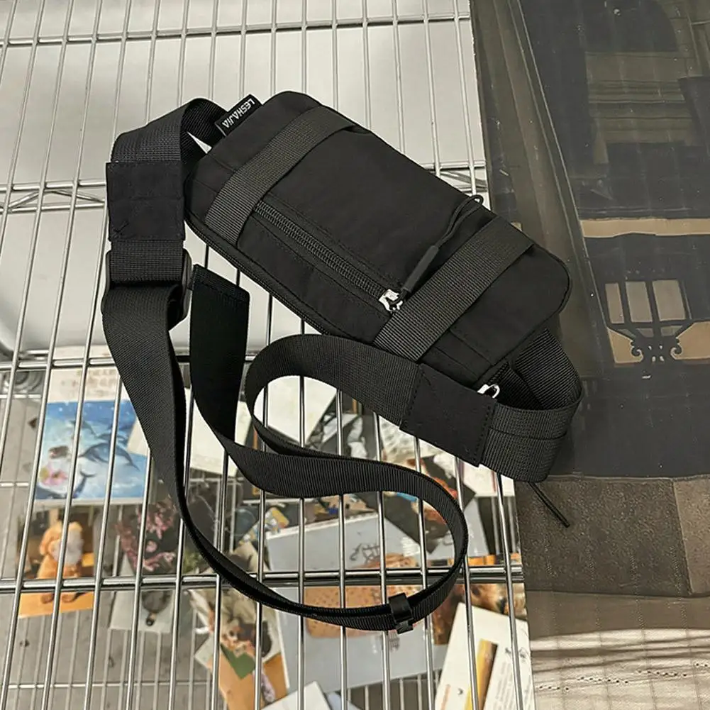 Chest Bag Pure Color Nylon Lightweight Sports Crossbody Bag Outdoor Fitness Running Waist Bag Cycling Fitn Phone Bag thumbnail 5