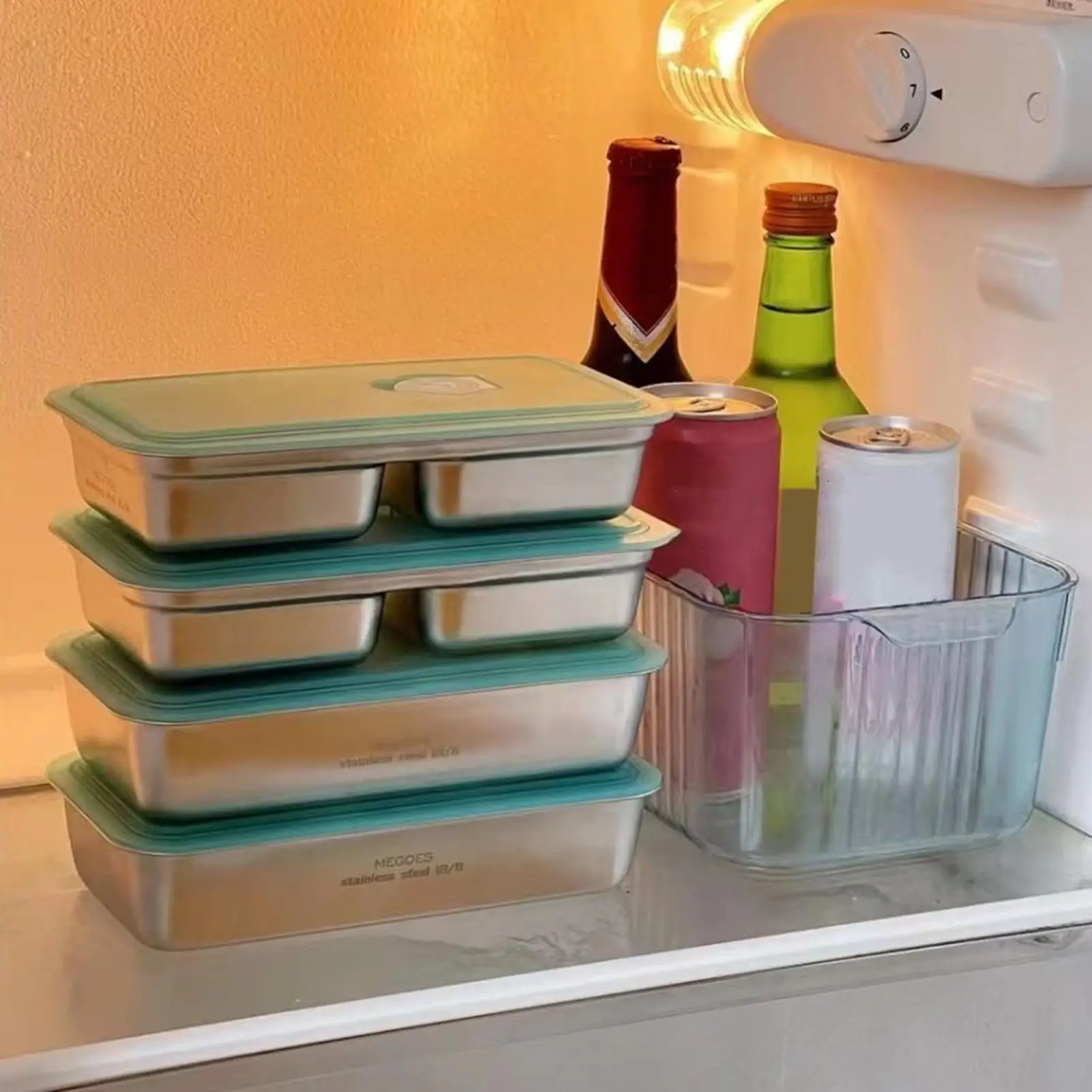 304 Stainless Steel Lunch Box Bento Container Leak Proof Sealed Food Storage for Travel Picnic Office Reusable Fruit Salad Box thumbnail 4
