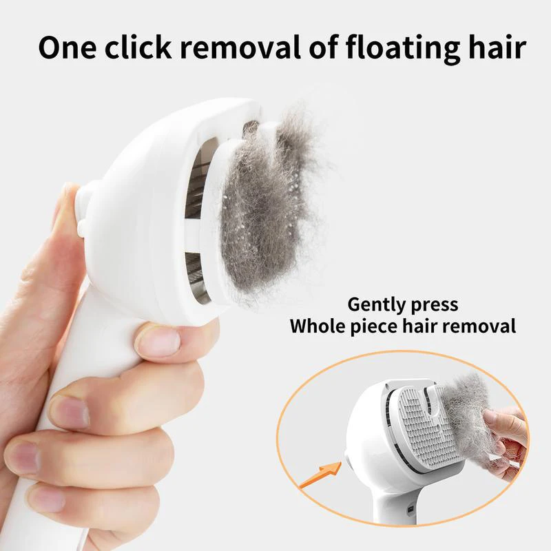 Dog Comb Pet Steam Massage Brush Safe Round Head Soft Teeth Spray Hair Removal Comb for Dog Universal for Cats Dogs Accessories thumbnail 4