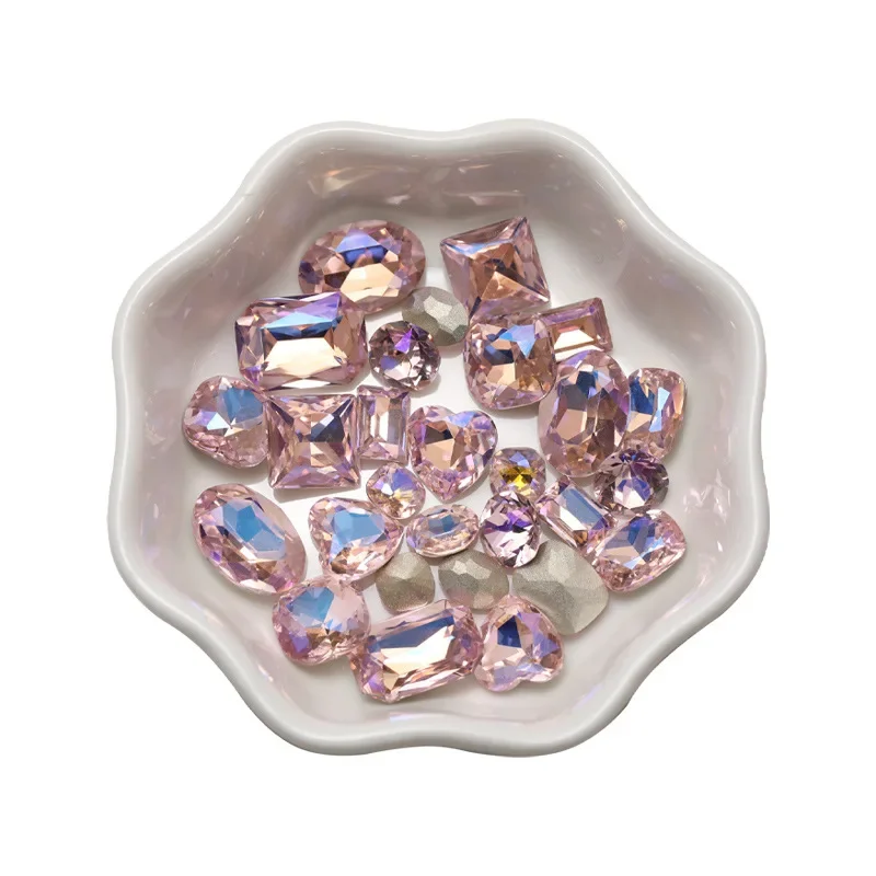 Premium K9 Nail Drill Jewelry Crystal Heart Shaped Glass Accessories Assorted Beauty Nail Drill Bits for Jewelry Decoration thumbnail 5