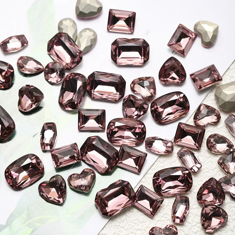Premium K9 Nail Drill Jewelry Crystal Heart Shaped Glass Accessories Assorted Beauty Nail Drill Bits for Jewelry Decoration thumbnail 2