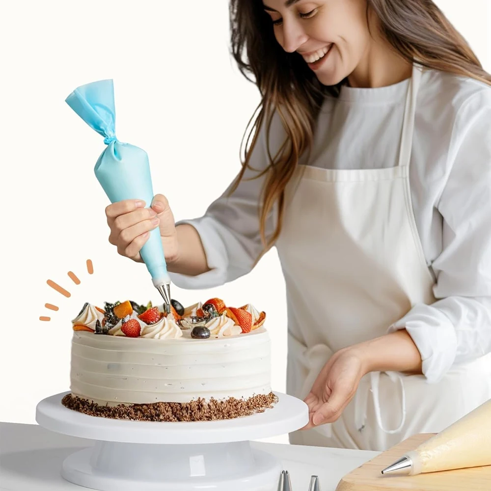6 Pieces Best 11 Inch Cake Turntable Cake Stand with 2 Frosting Angled Spatulas 3 Frosting Spatulas Baking Accessories Tools thumbnail 6