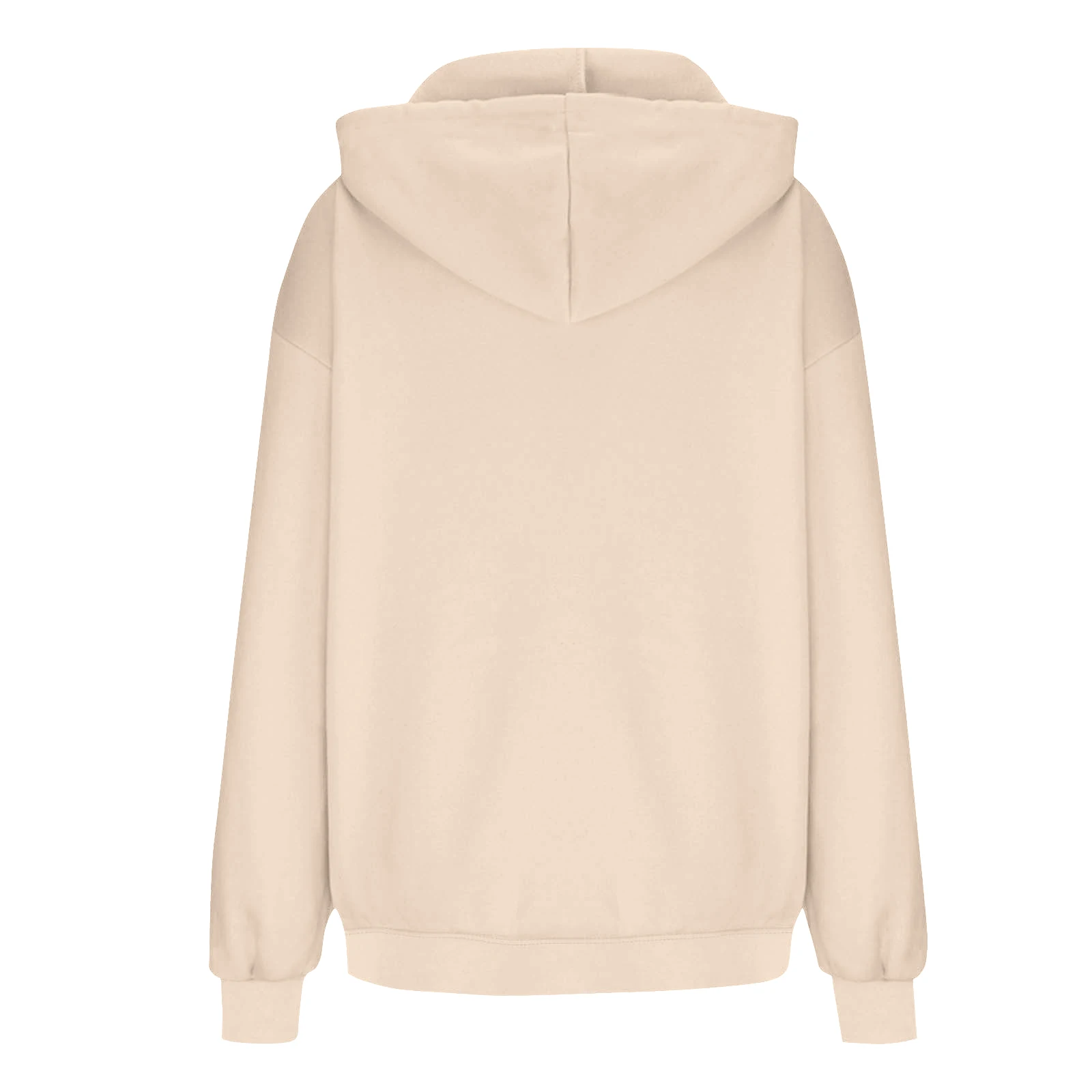 Plus Size Hooded Sweatshirt for Women Fall Fashion Casual Solid Color Pocket Hoodies Women's Clothing Street Hip Hop Hoody thumbnail 3