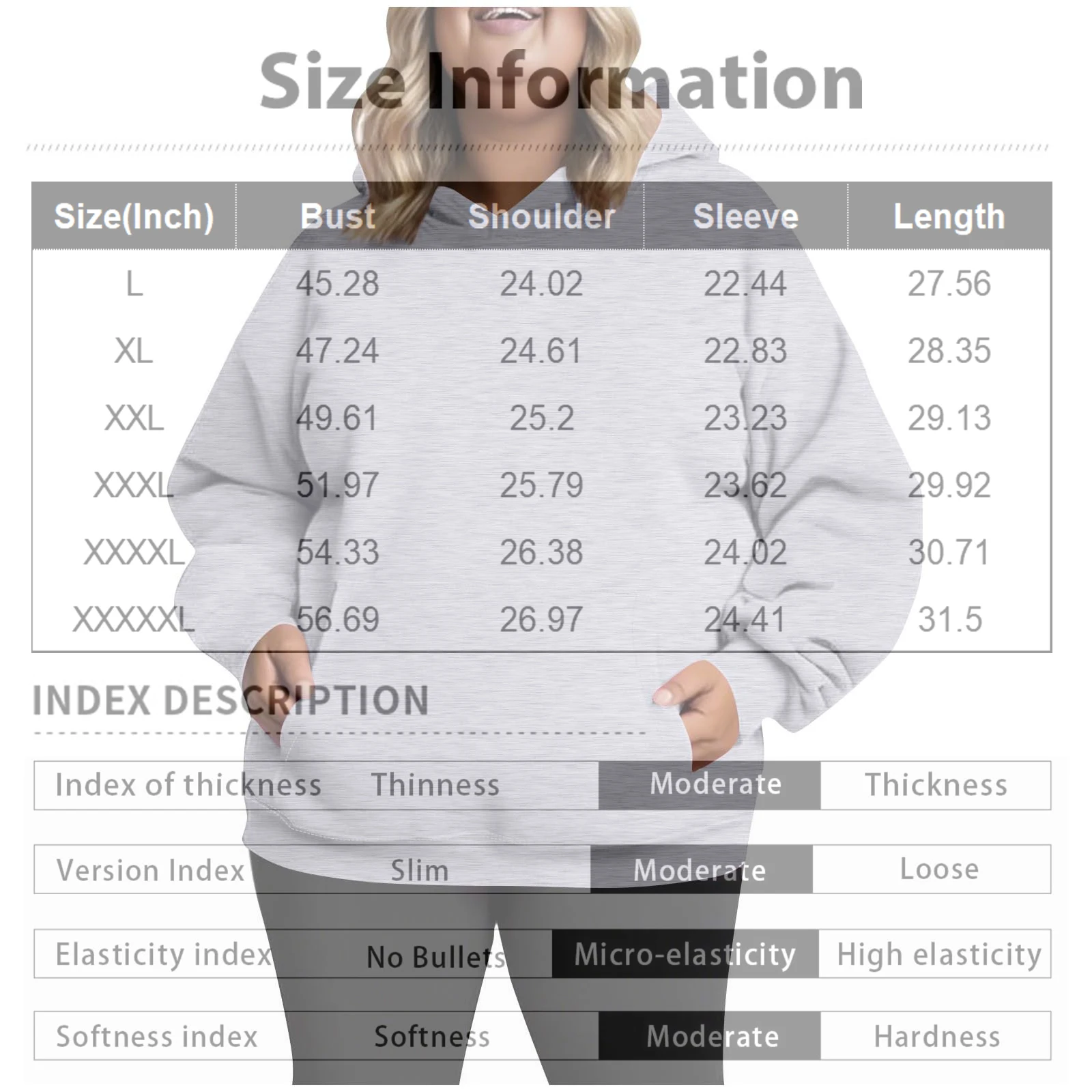 Plus Size Hooded Sweatshirt for Women Fall Fashion Casual Solid Color Pocket Hoodies Women's Clothing Street Hip Hop Hoody thumbnail 5