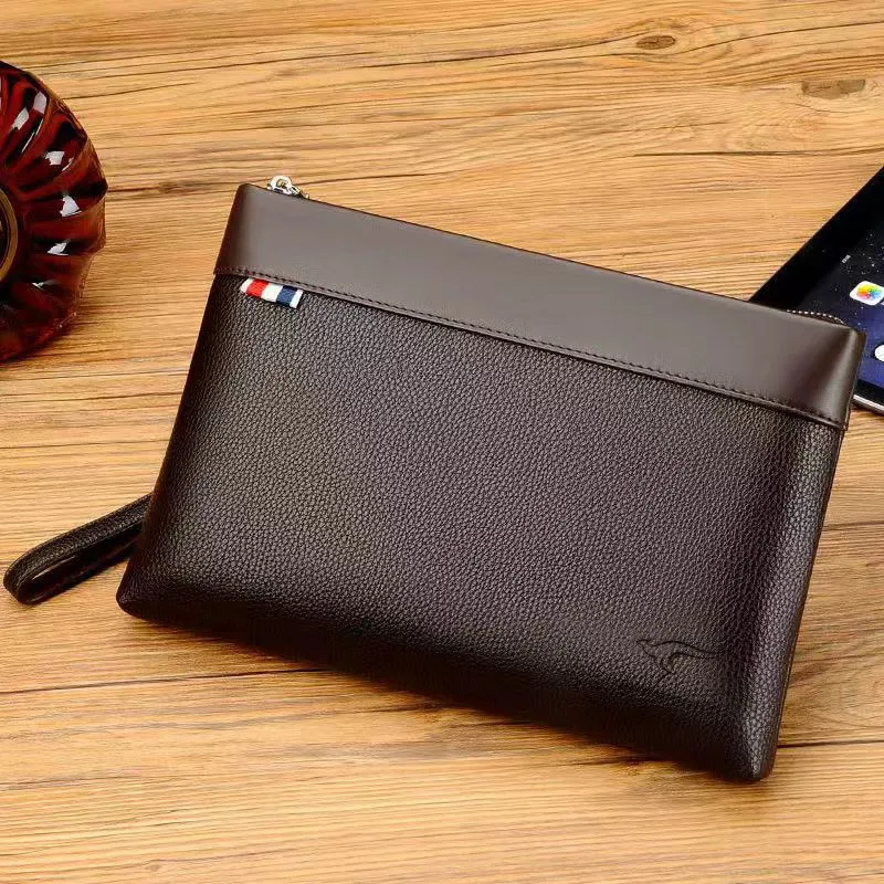 Durable Leather Clutch Bag Luxury Design Large Capacity Card Holder Handbag Multi-card Coin Purse Men Wallet For Men thumbnail 5