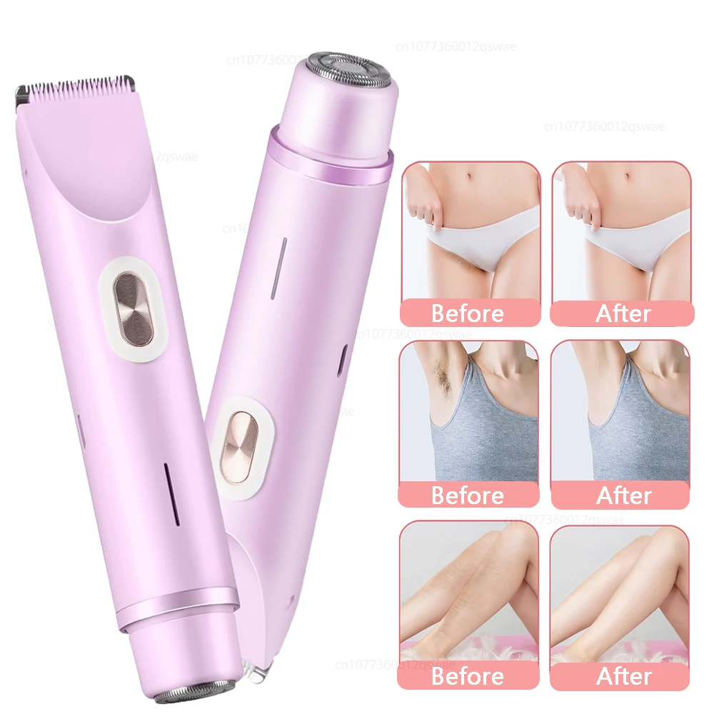 Electric Razors for Women 2 in 1 Electric Shaver for Pubic Hair Trimmer IPX7 Waterproof Wet&Dry Use Bikini Shaver for Body thumbnail 5