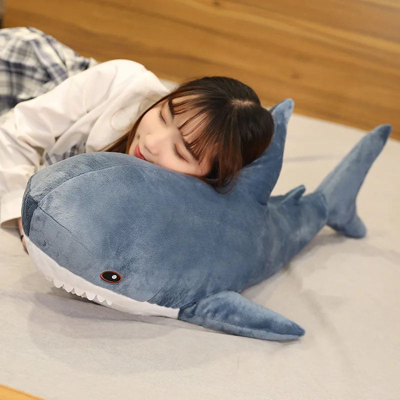 45/60cm Cute Shark Plush Toy Soft Stuffed Speelgoed Animal Reading Pillow for Birthday Gifts Cushion Doll Gift thumbnail 5