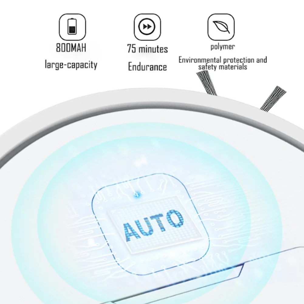 Robotic Vacuum 3-in-1 Cleaner With Integrated Home Sweeping, Mopping Cleaning USB Charging Vacuum Cleaner 1000Pa for Home Floor thumbnail 5