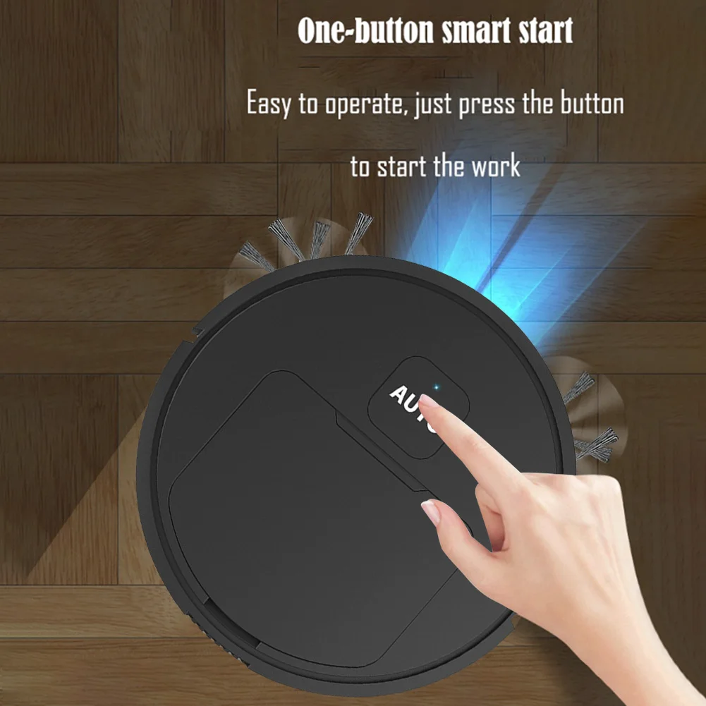 Robotic Vacuum 3-in-1 Cleaner With Integrated Home Sweeping, Mopping Cleaning USB Charging Vacuum Cleaner 1000Pa for Home Floor thumbnail 4