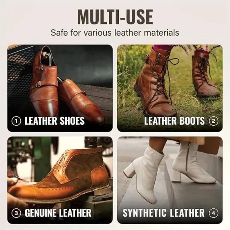 Leather Shoe Polish Cream – Shoe Care Balm To Restore Shine, Soften & Waterproof Leather Shoes and Boots thumbnail 4
