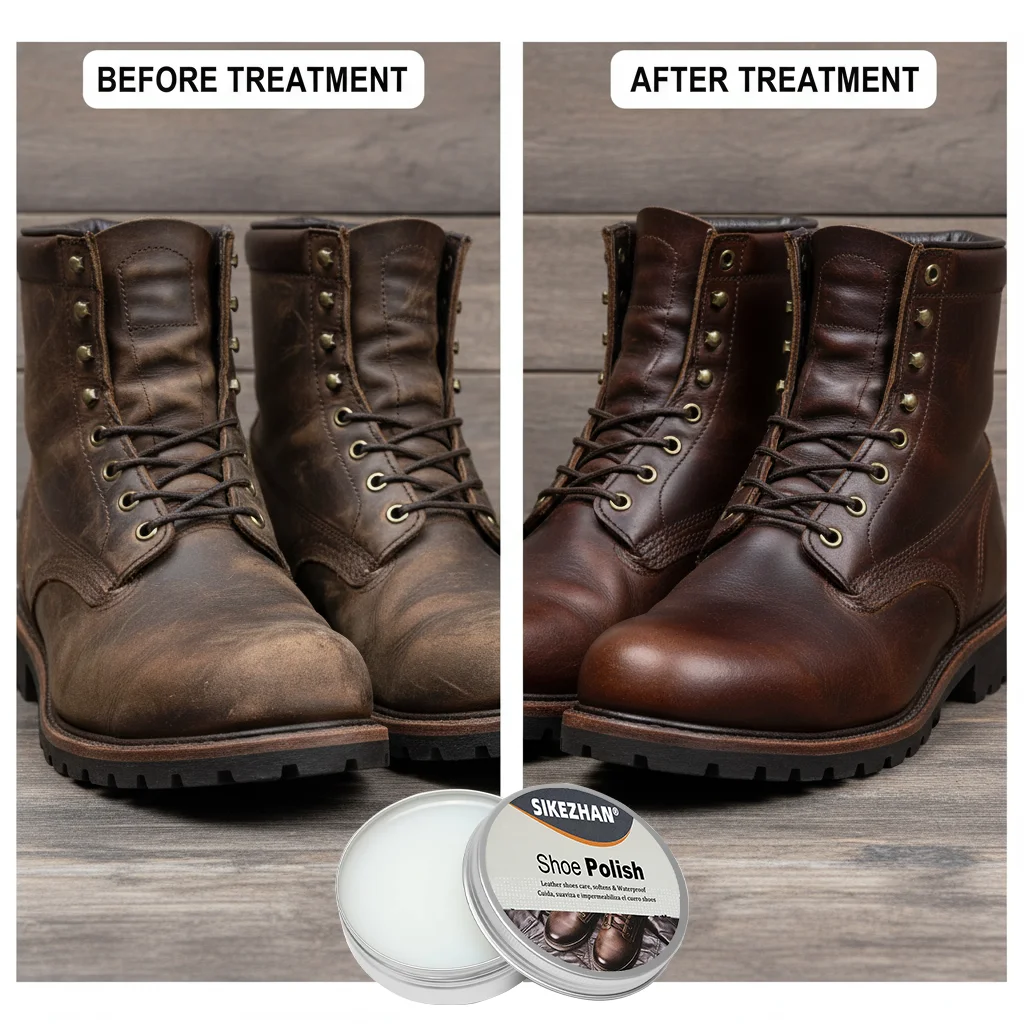 Leather Shoe Polish Cream – Shoe Care Balm To Restore Shine, Soften & Waterproof Leather Shoes and Boots thumbnail 5