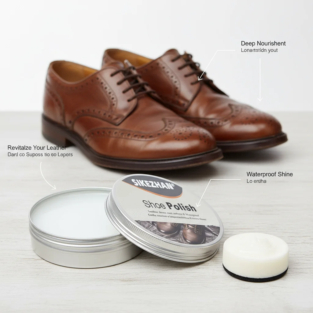 Leather Shoe Polish Cream – Shoe Care Balm To Restore Shine, Soften & Waterproof Leather Shoes and Boots thumbnail 3