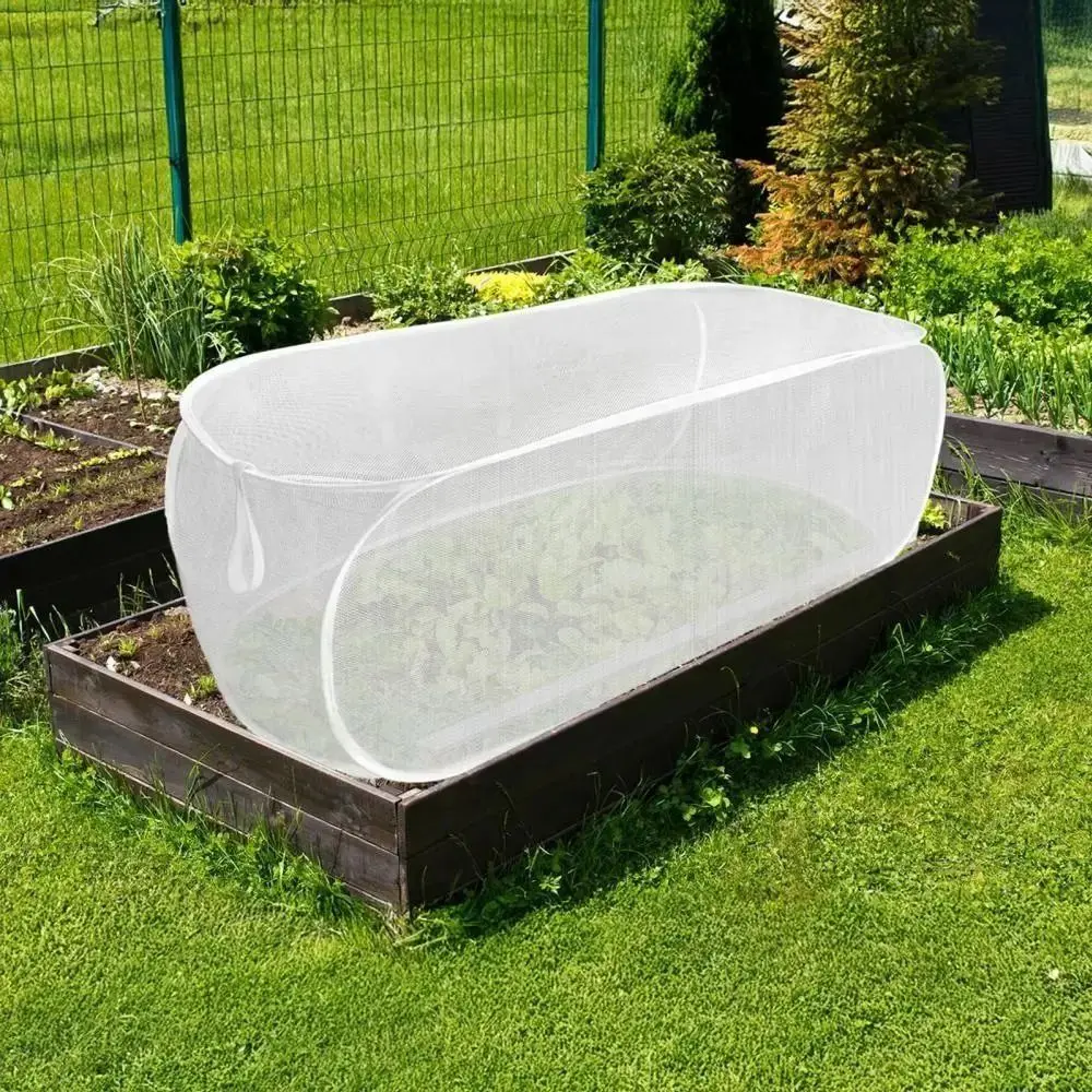 Foldable Plant Protection Netting Bird Control with Ground Stakes Mesh Plant Cage Raised Beds Garden Row Covers thumbnail 3