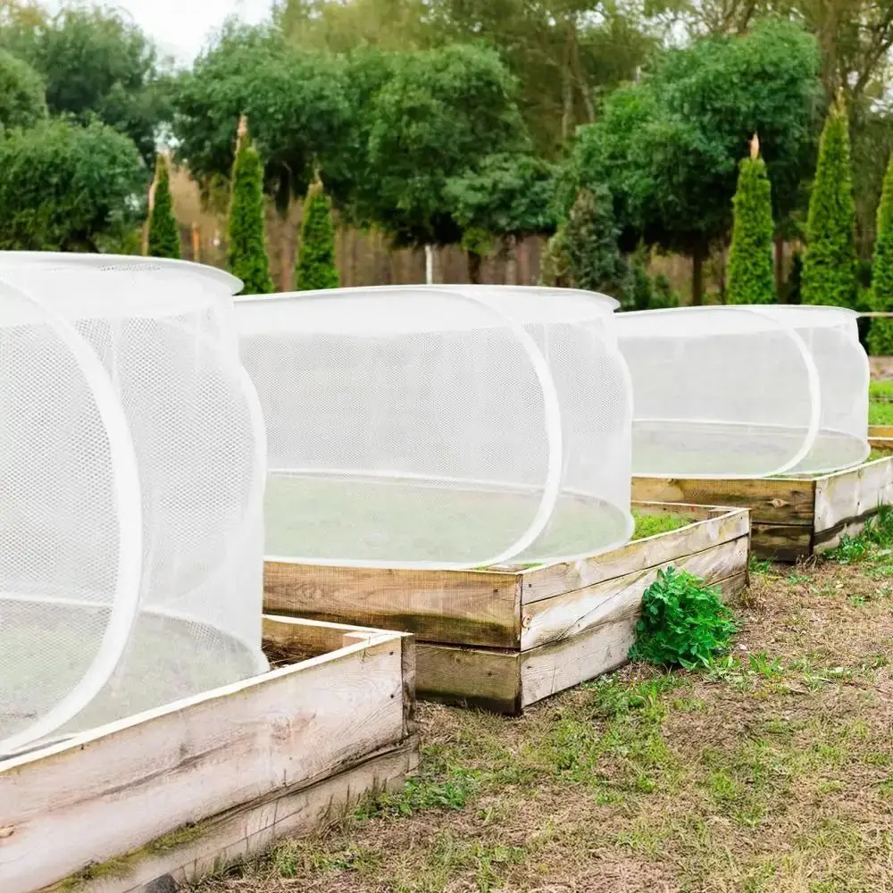 Foldable Plant Protection Netting Bird Control with Ground Stakes Mesh Plant Cage Raised Beds Garden Row Covers thumbnail 5