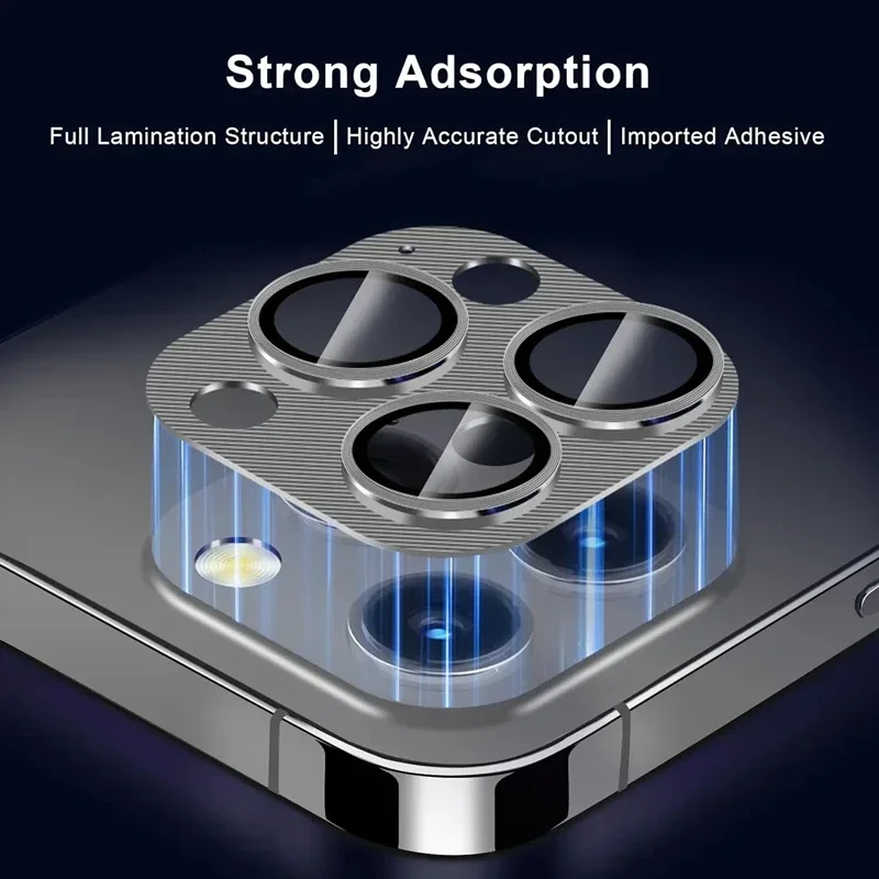 Metal Camera Protector For IPhone 17 16 Pro Max Plus 15 14 13 Pro Max Alloy Case Back Lens Tempered Glass Cover Protective Cap thumbnail 3