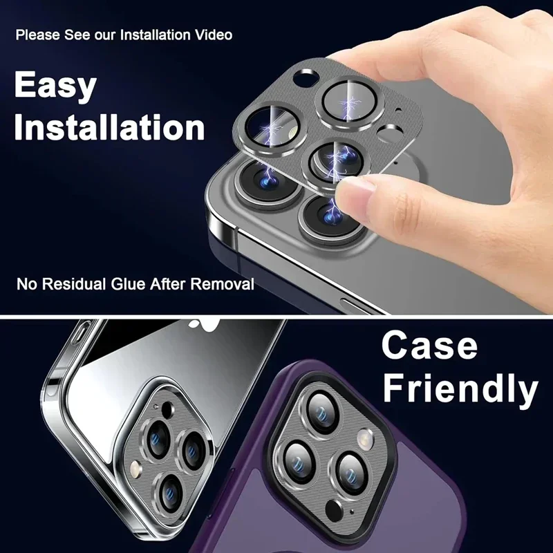 Metal Camera Protector For IPhone 17 16 Pro Max Plus 15 14 13 Pro Max Alloy Case Back Lens Tempered Glass Cover Protective Cap thumbnail 5