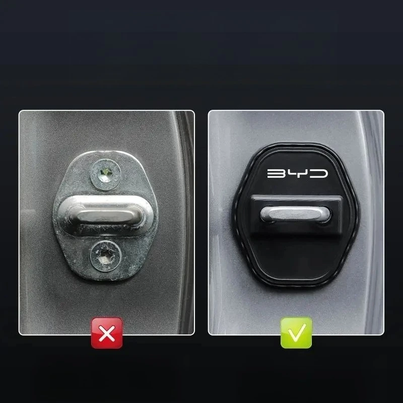 BYD Series Car Door Silicone Protective Cover Door Lock Silent Anti-collision Shock-absorbing Buffer for BYD Atto 3 Seal Dolphin thumbnail 3