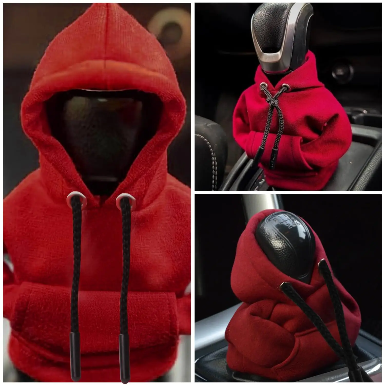Car Gear Lever Cover Lever Small Hoodie Hoodie Creative Shift Lever Hoodie Gear Lever Handle Cover Lever Clothing Cover Car thumbnail 2