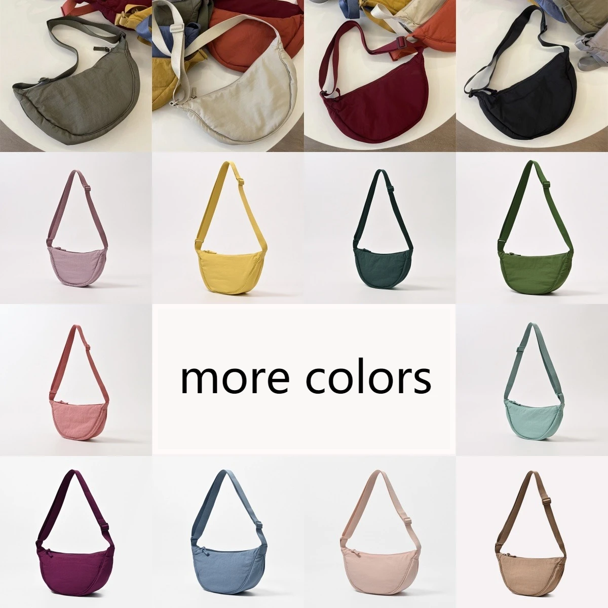 Nylon Hobos Women's Shoulder Dumpling Bag Large Capacity Travel Crossbody Half Moon Bags Outdoor Phone Pouch Handbags Wholesale thumbnail 6