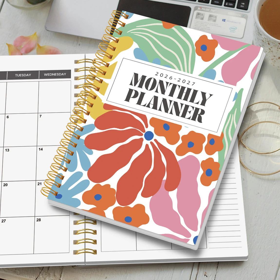 A5 2026.1-2027.12 Monthly Planner, 24 Months, Spiral Bound Agenda Organizer with Calendar, Notes,Academic Office School Supplies thumbnail 2