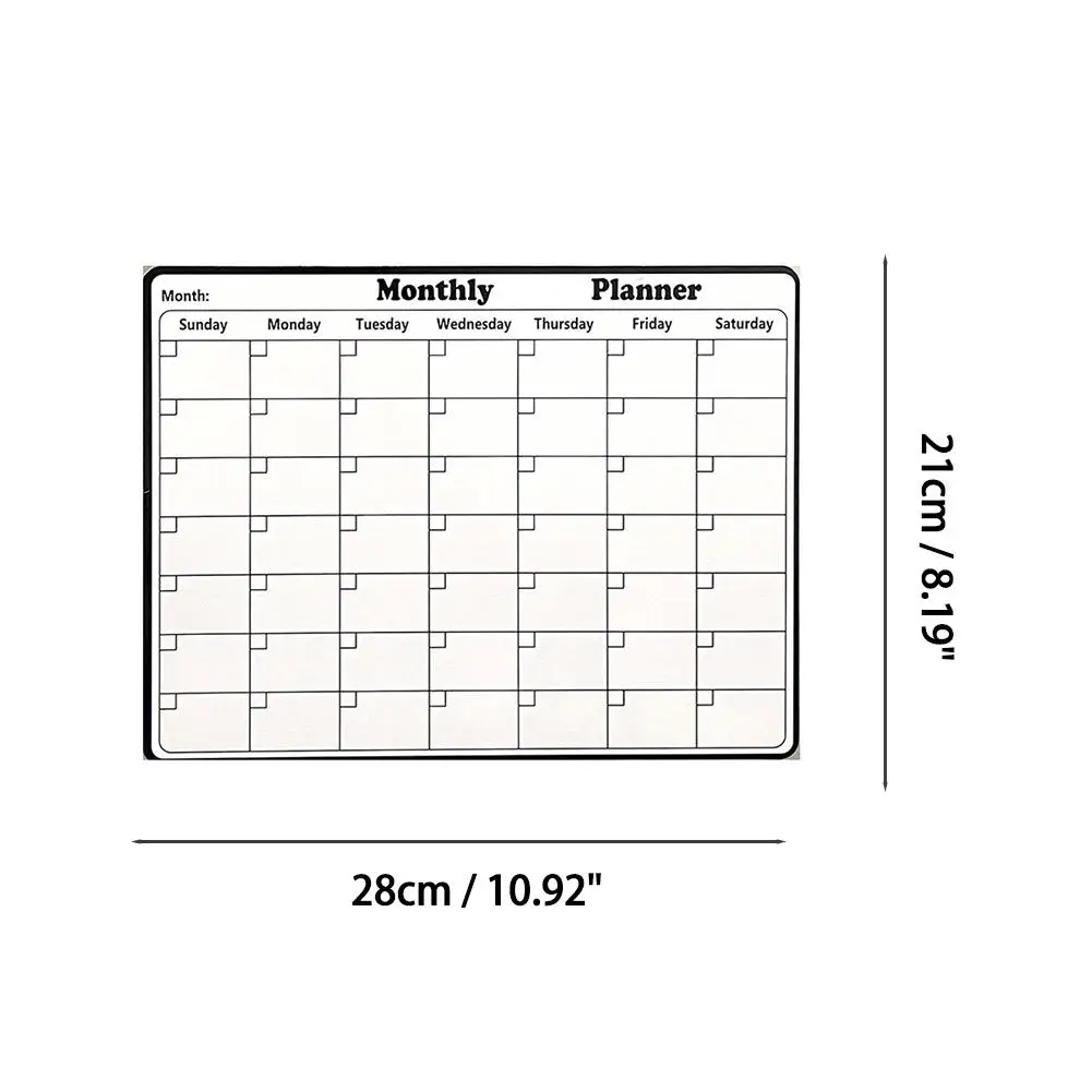 Magnetic Dry Erase Calendar Whiteboard Stickers with Weekly/Monthly Study Organizer Versatile Monthly Planner for Refrigerator thumbnail 6