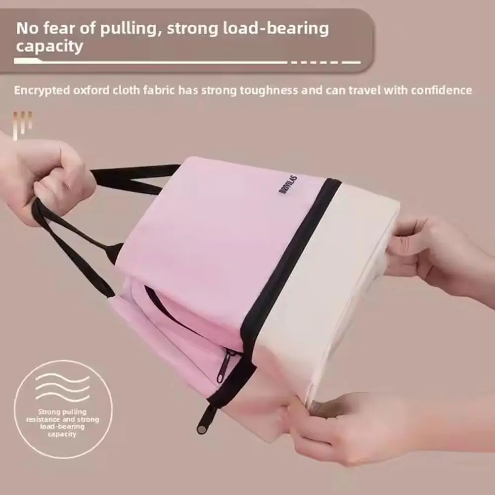 Double-layer Insulated Handbag Lunch Bag With Should Strap Handle Cooler Bag Women Portable Food Bag For Work Student Lunch Box thumbnail 5