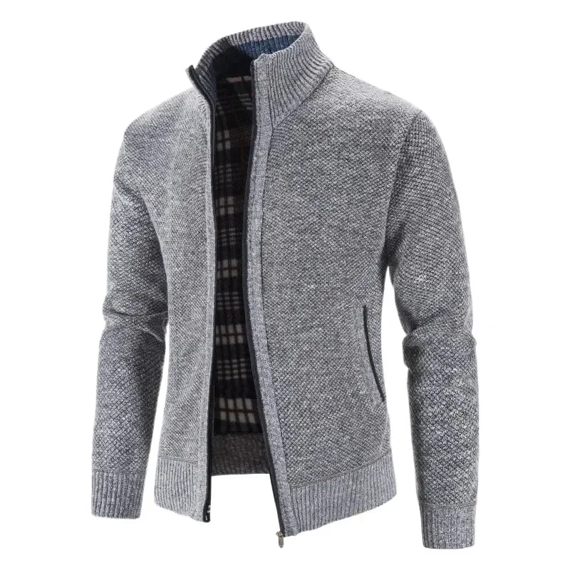 2023 Autumn/winter New Men's Thickened Stand Collar Jacket 8 Colors Knitted Wool Sweater Half Polo/turtle Neck Pullover thumbnail 5