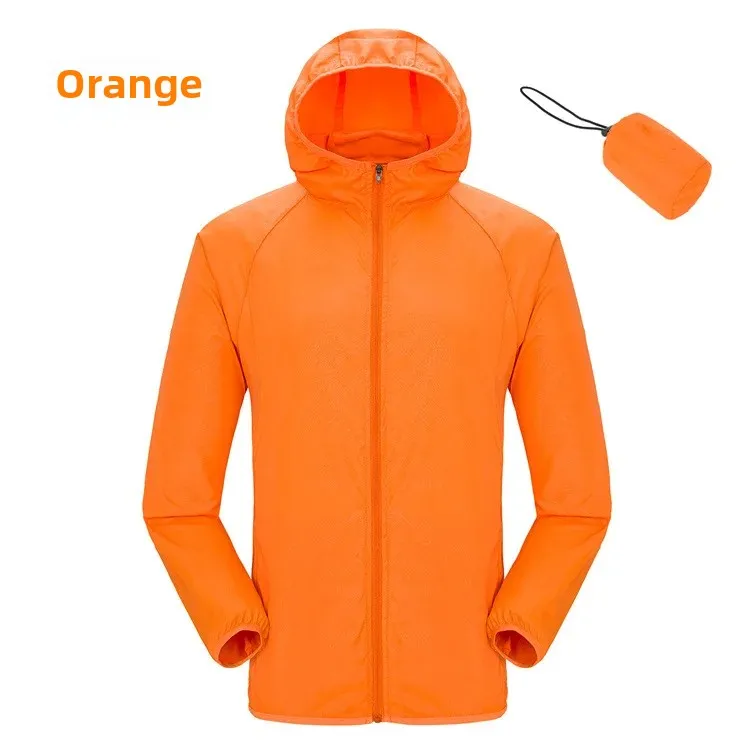 Men's And Women's Outdoor Skin Windbreaker Sun Protection Clothing Printed Logo Thin Outerwear Waterproof Team Building Outfit thumbnail 4