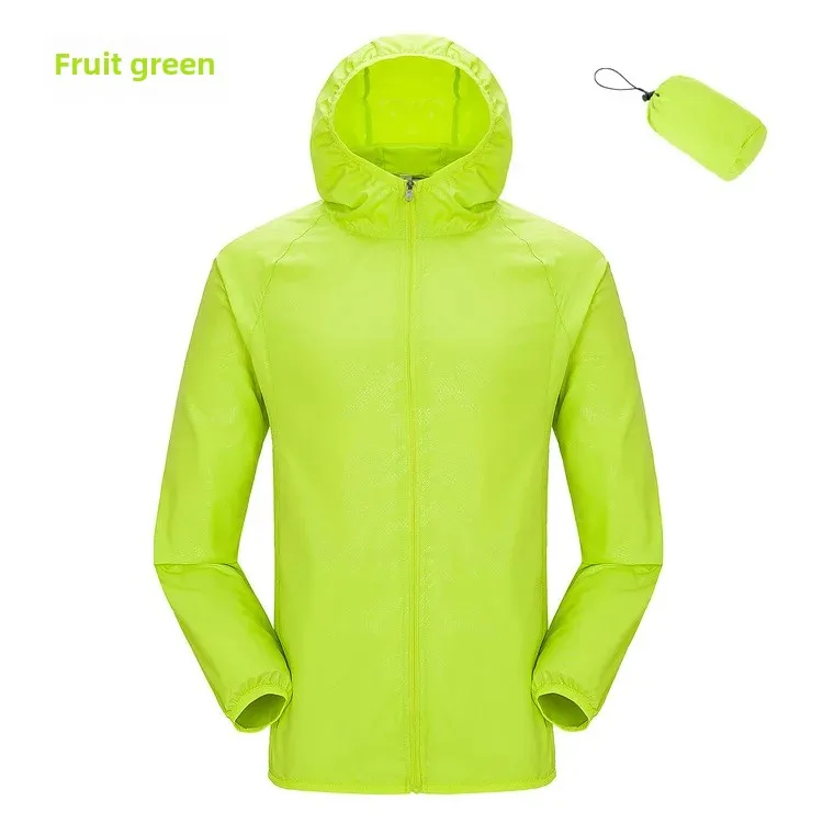 Men's And Women's Outdoor Skin Windbreaker Sun Protection Clothing Printed Logo Thin Outerwear Waterproof Team Building Outfit thumbnail 2