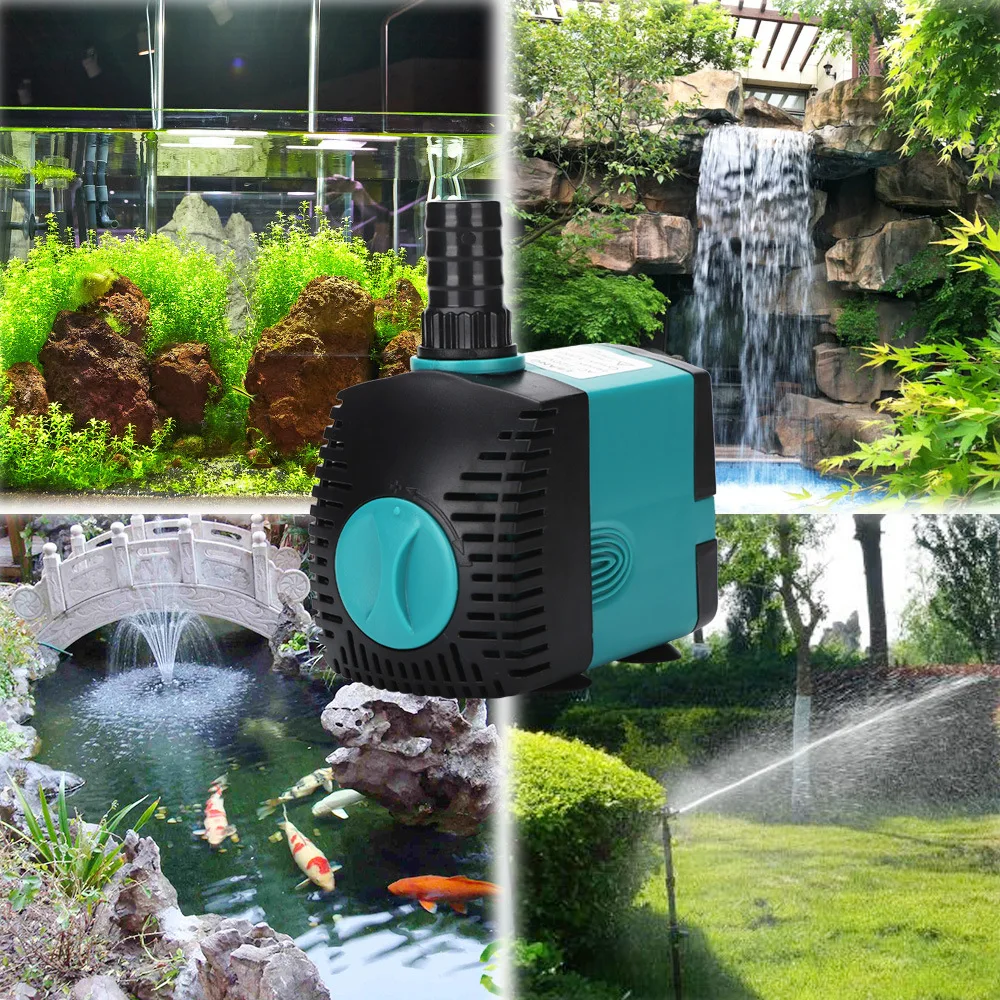 Fish Tank Fountain Energy-saving Aquarium Pump Ultra-Quiet Filter Fish Pond EU Plug 3/10/25/35/50/60W Submersible Water Pump thumbnail 2