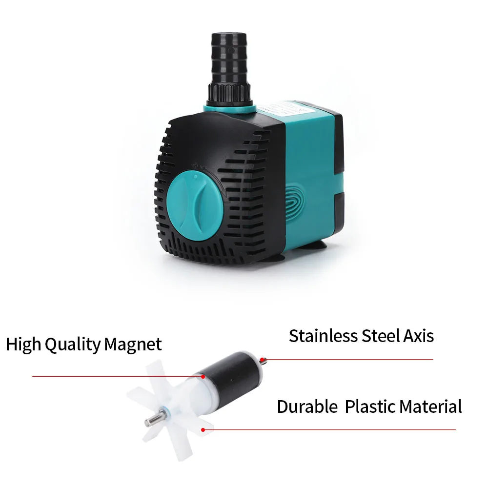 Fish Tank Fountain Energy-saving Aquarium Pump Ultra-Quiet Filter Fish Pond EU Plug 3/10/25/35/50/60W Submersible Water Pump thumbnail 4