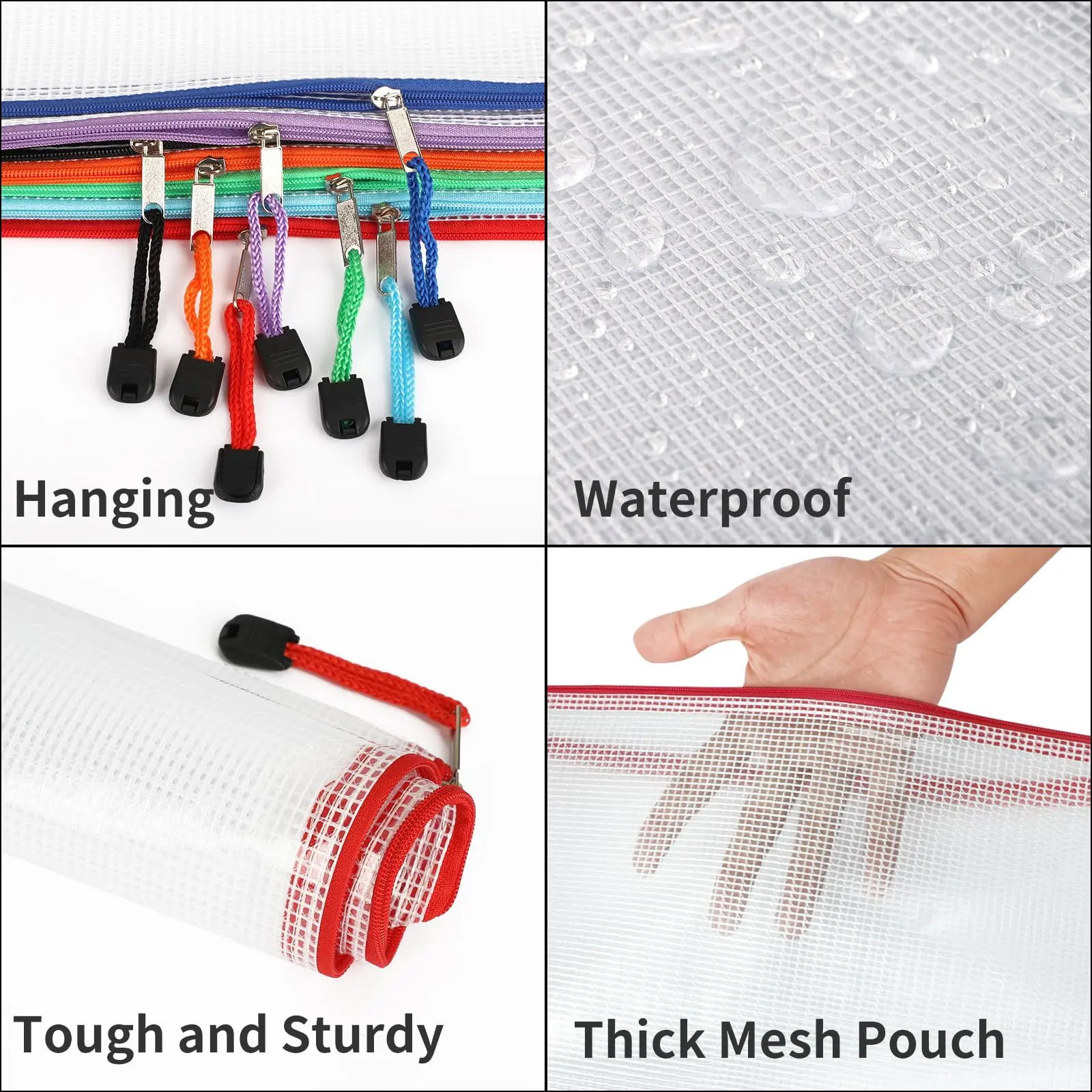 Zipper Documents Bag A4/A5 Plastic Folders A3 Transparent Waterproo File Organize Storage Bag School Office Stationery Supplies thumbnail 2