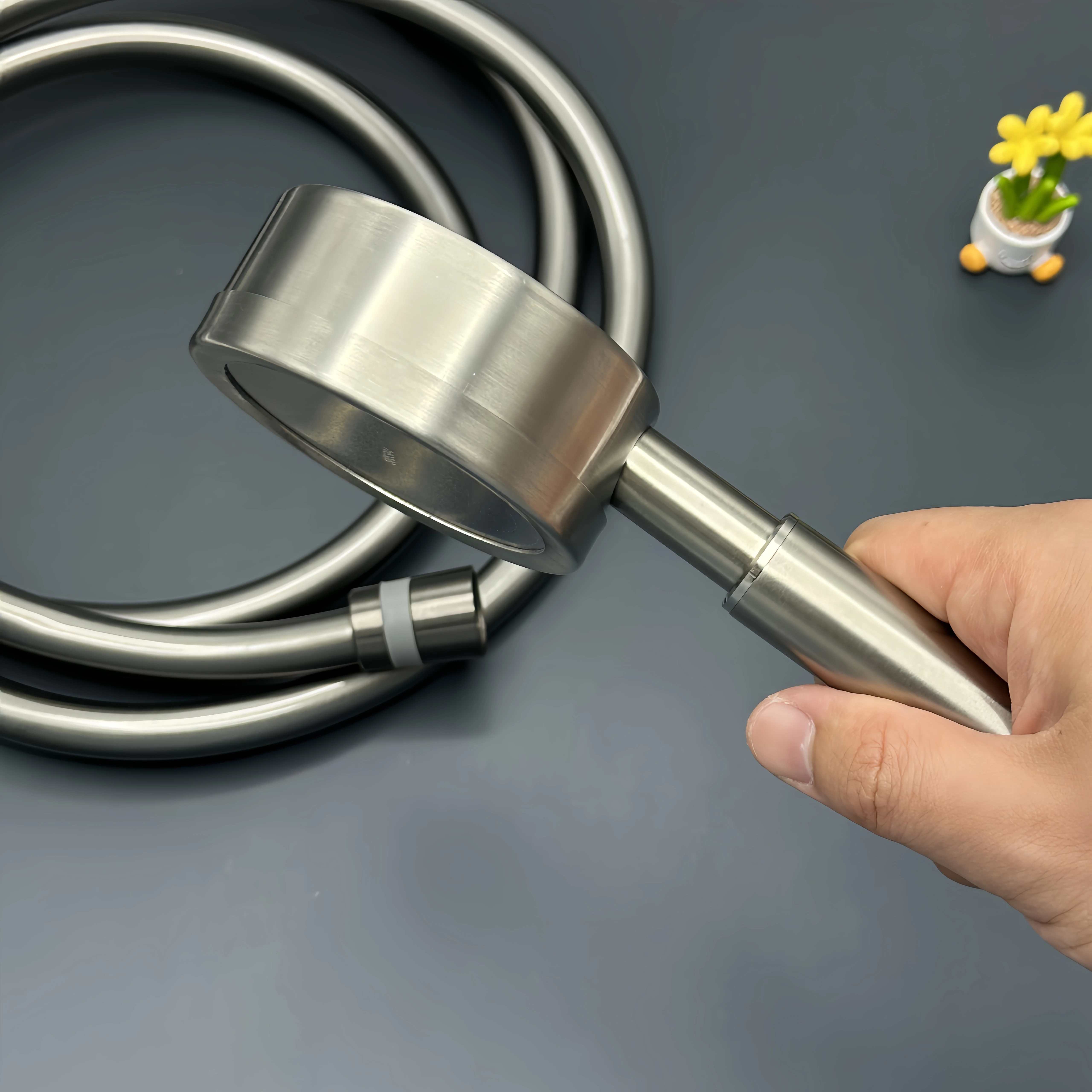 Metal Shower Head, Easy Install Handheld Shower Sprayer - DIY Replacement No Tools Needed, Universal Durable Bathroom Fixture thumbnail 6