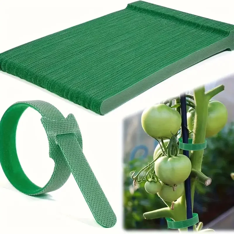 50/100Pcs Reusable Adjustable Non-Slip Nylon Plant Ties Perfect for Climbing Plants Support and Gardening Maintenance Tool Safe