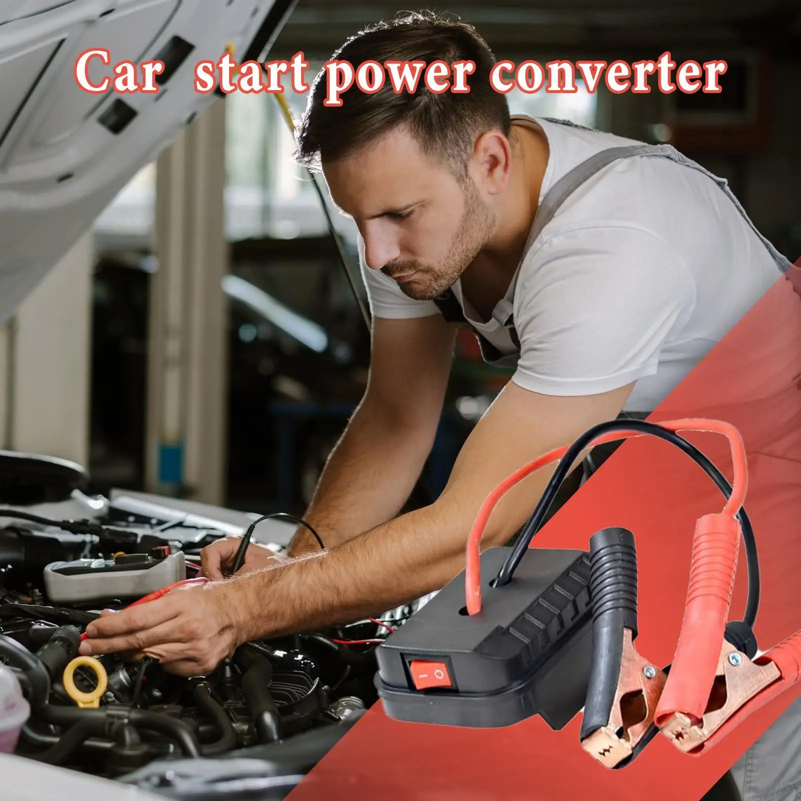 Car Jump Starter Portable Jump Starter Lithium Battery Jumper Box Battery Pack Quick Charging Automotive Booster withDouble USB thumbnail 3