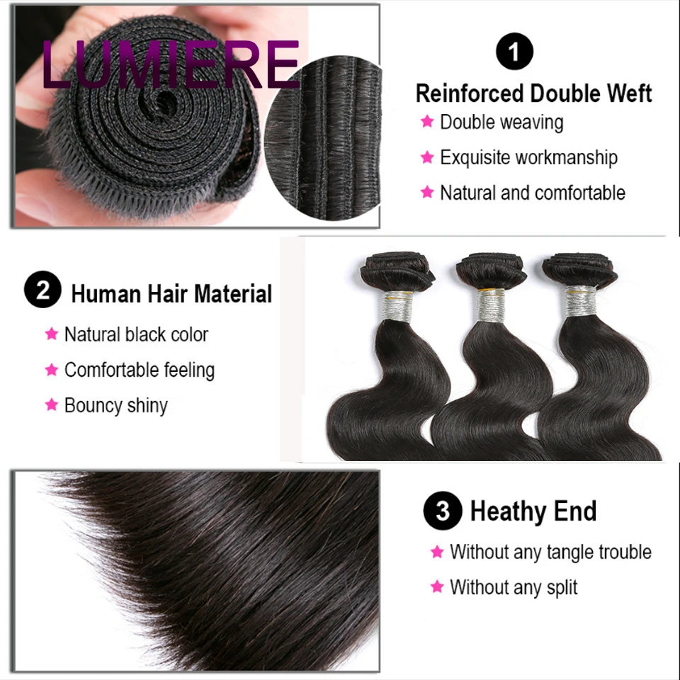 8-40Inch Loose Body Wave Bundles Brazilian Human Hair Weave Bundles 3/4 Bundles Deal Top Quality Human Hair Extensions Wholeasle thumbnail 3